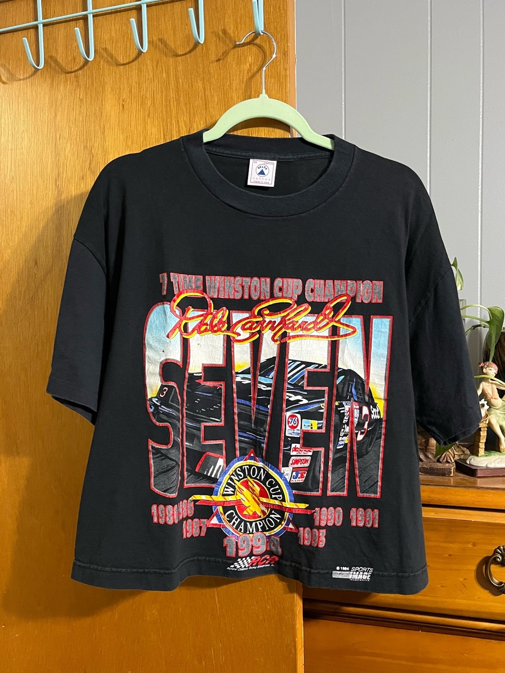 Vintage Dale Earnhardt 1994 Winston Cup Women’s Size XL Black Crewneck Crop Top